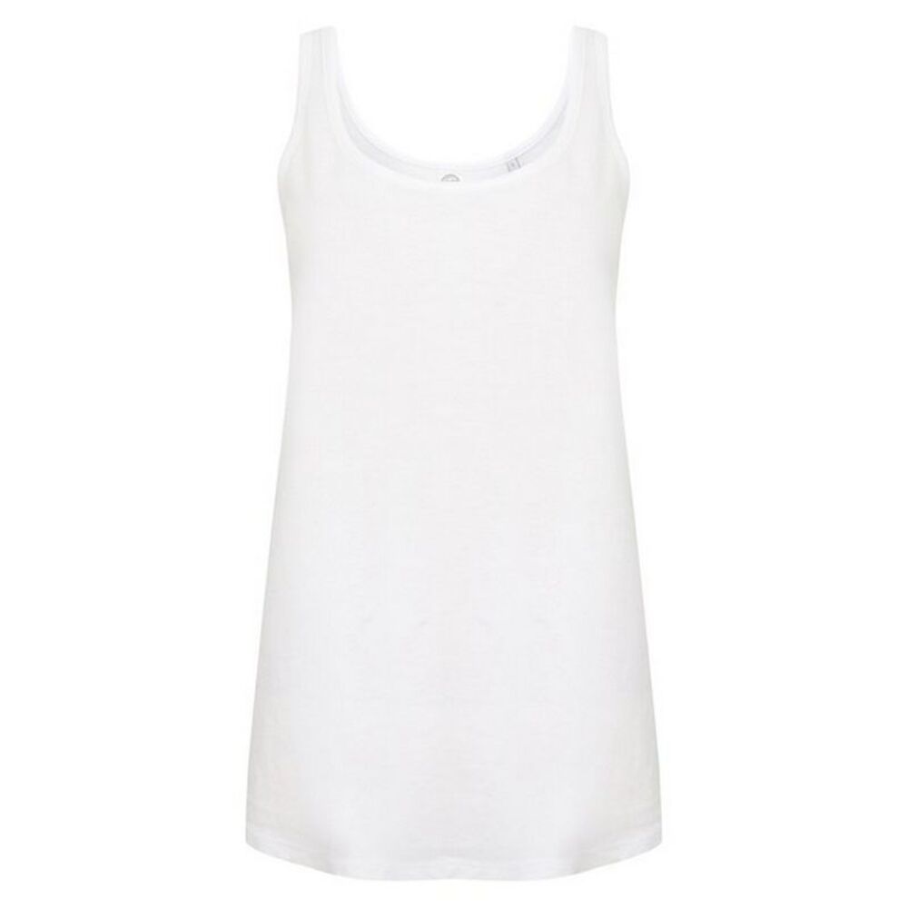 SF Womens/Ladies Slounge Tank Top / White